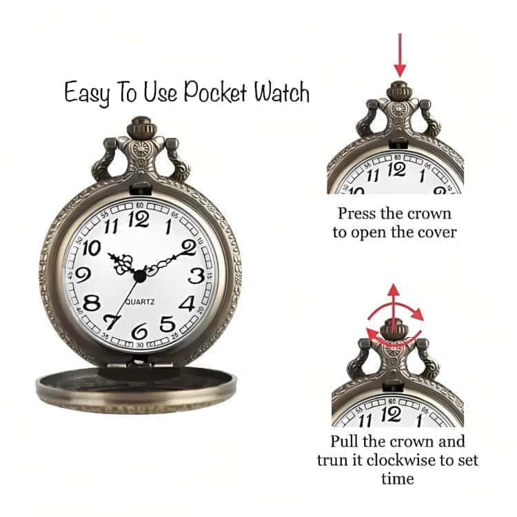 Harry Potter Golden Snitch Ball Pocket Watch Pendant