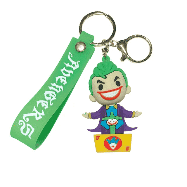 Joker Anime Batman 3D Rubber Keychain with Hook & Strap