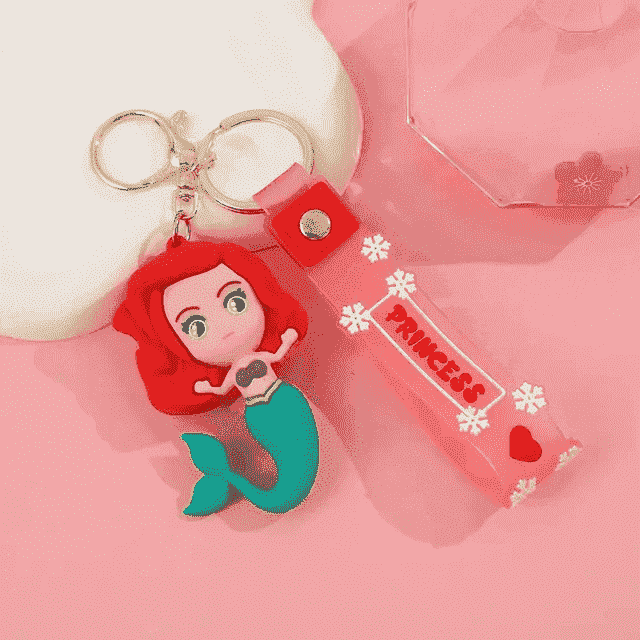 Little Disney Princess 3D Silicon Keychain