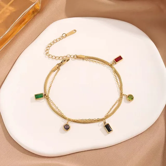 Color Pop Square Charm Bracelet