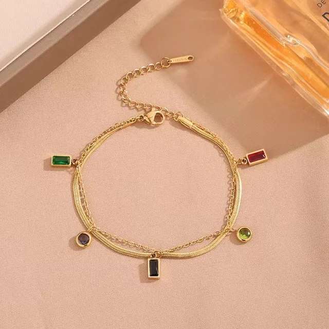Color Pop Square Charm Bracelet