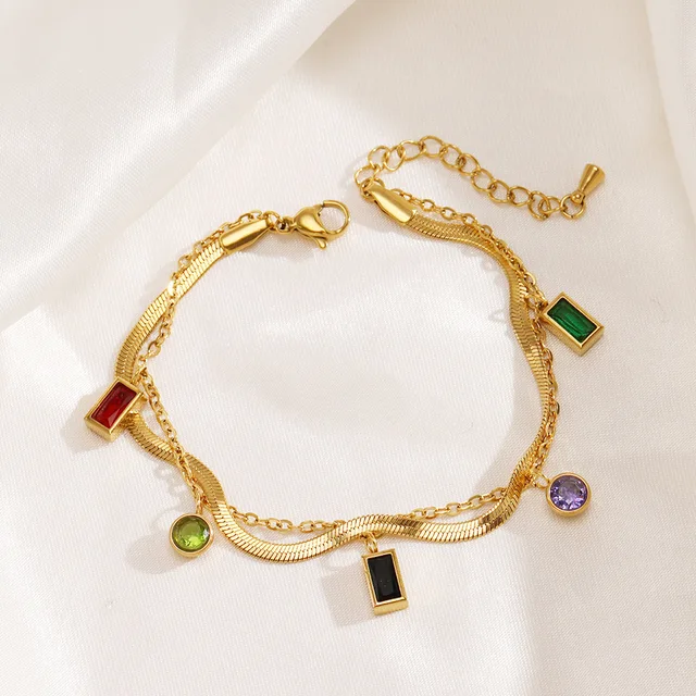 Color Pop Square Charm Bracelet