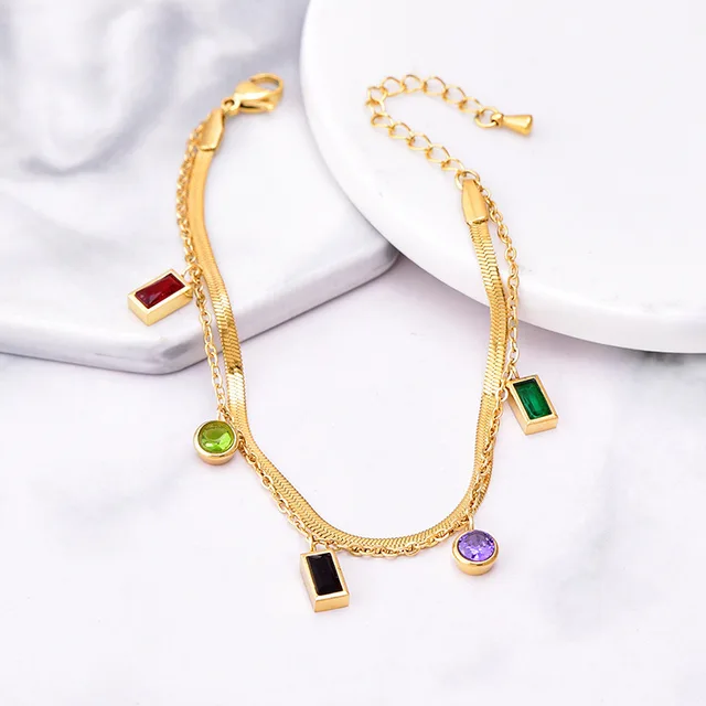 Color Pop Square Charm Bracelet