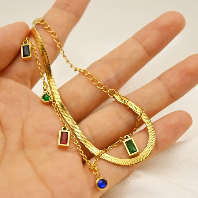 Color Pop Square Charm Bracelet