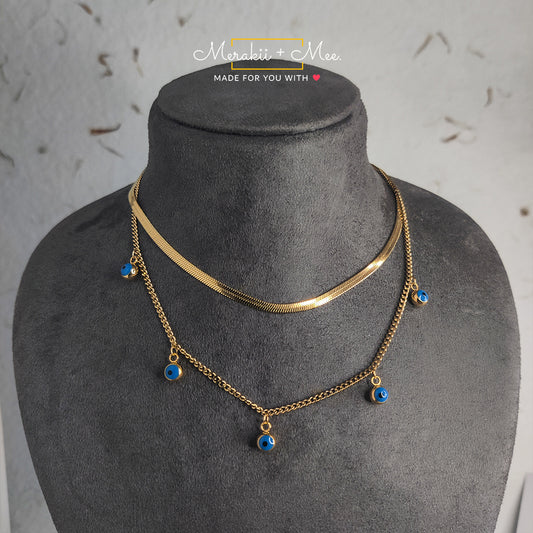 Mystic Serpent Eye Layered Necklace