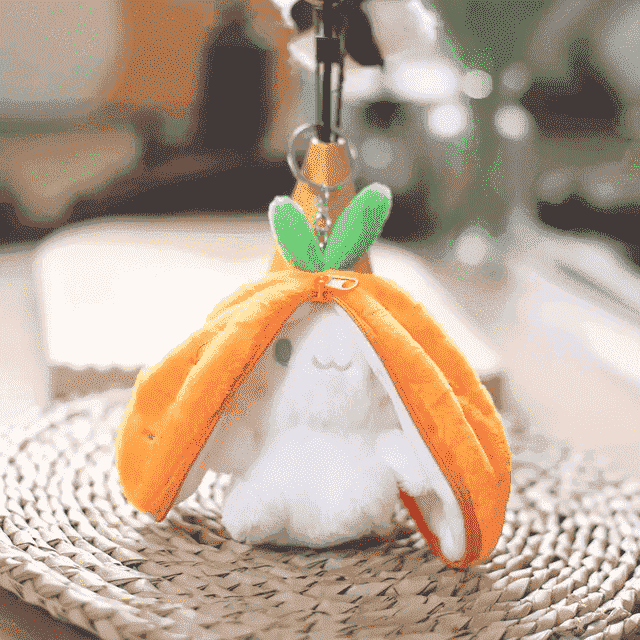 2 in 1 Fruitilicious Rabbit Plushie Keychain