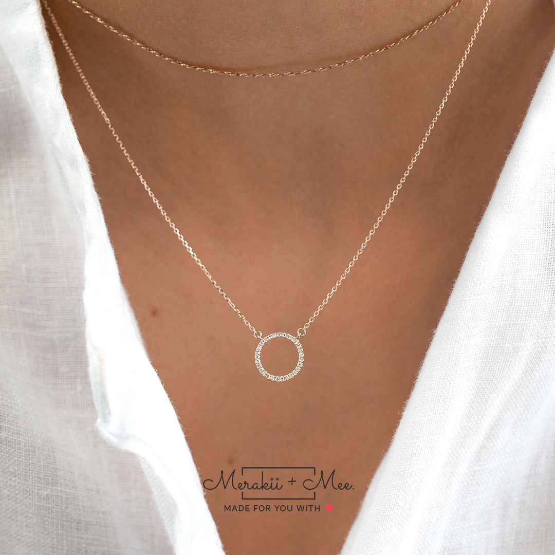Diamond Circle Necklace