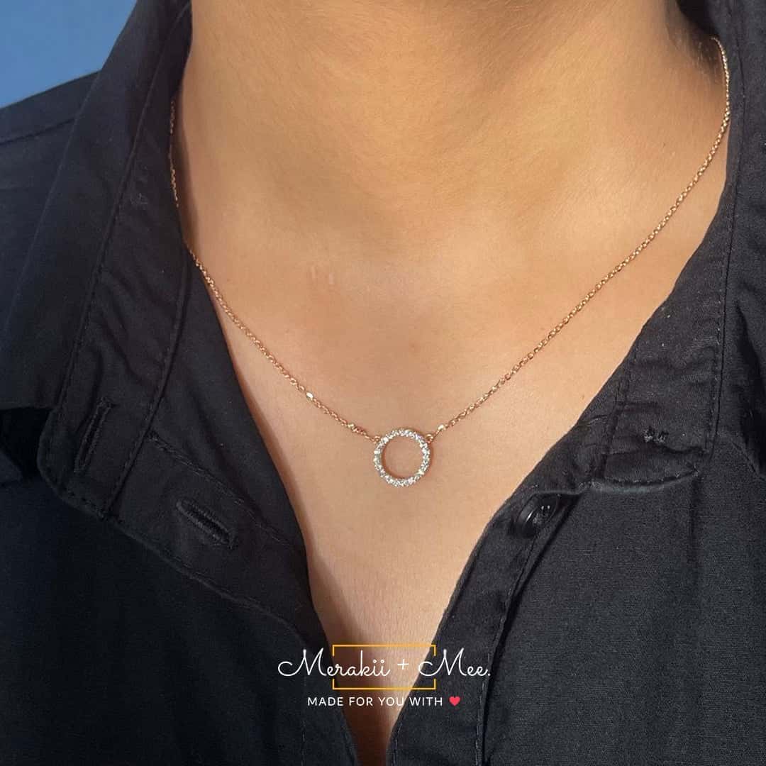 Diamond Circle Necklace