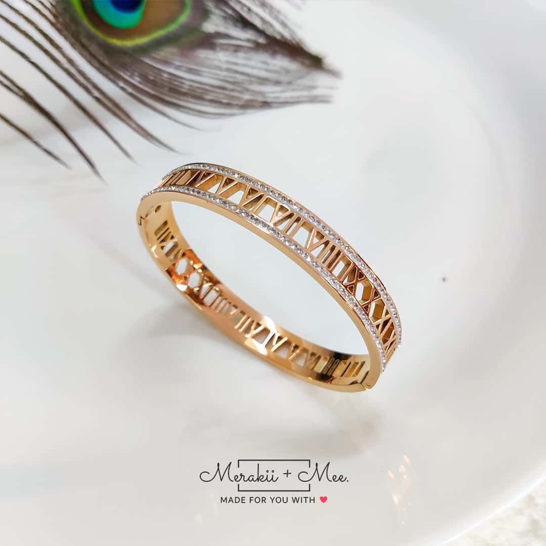 Numerical Symbolism Rose Gold Kada