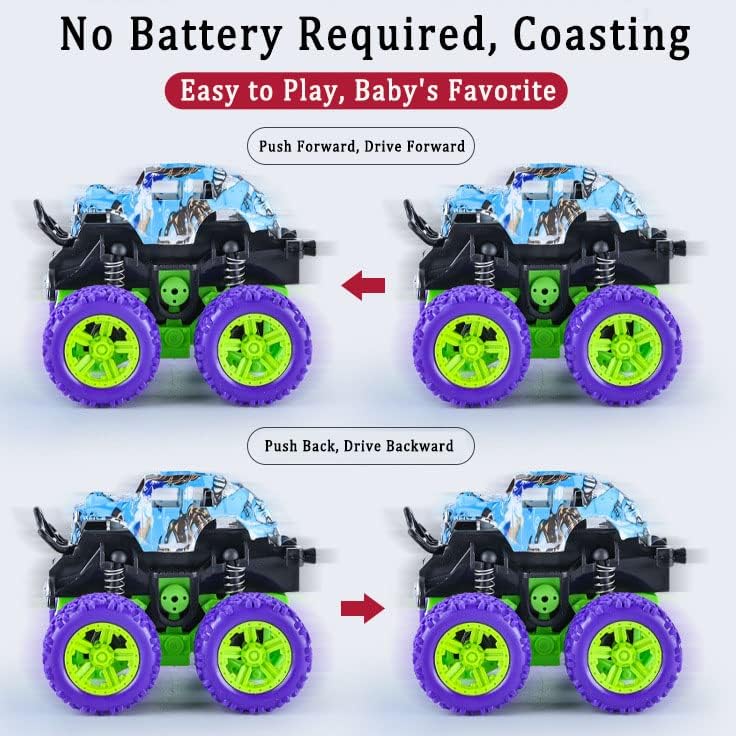 Monster Quad Bike Toy and Keychain for Kids – Friction Power Stunt Vehicle