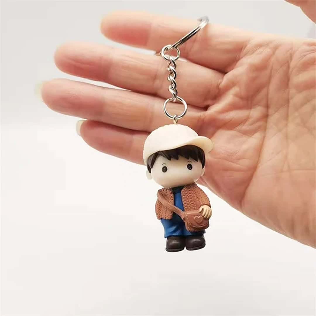 Adorable Boy and Girl Keychains: Spreading Smiles (Pack of 2)