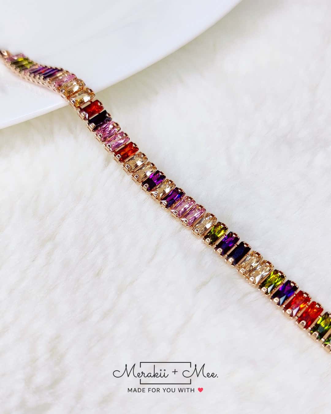 Baguette CZ Gradient Bracelet