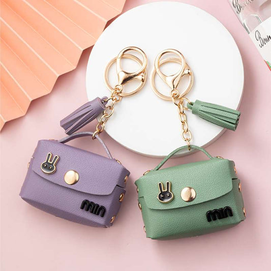 Designer Handbag Keychain - Mini Coin Purse & Airpods Earphone Storage
