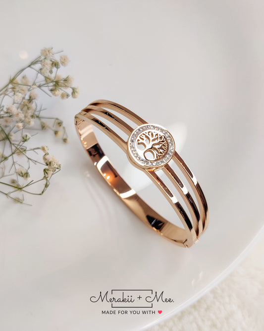 Eternal Elegance Rose Gold Tree of Life Kada