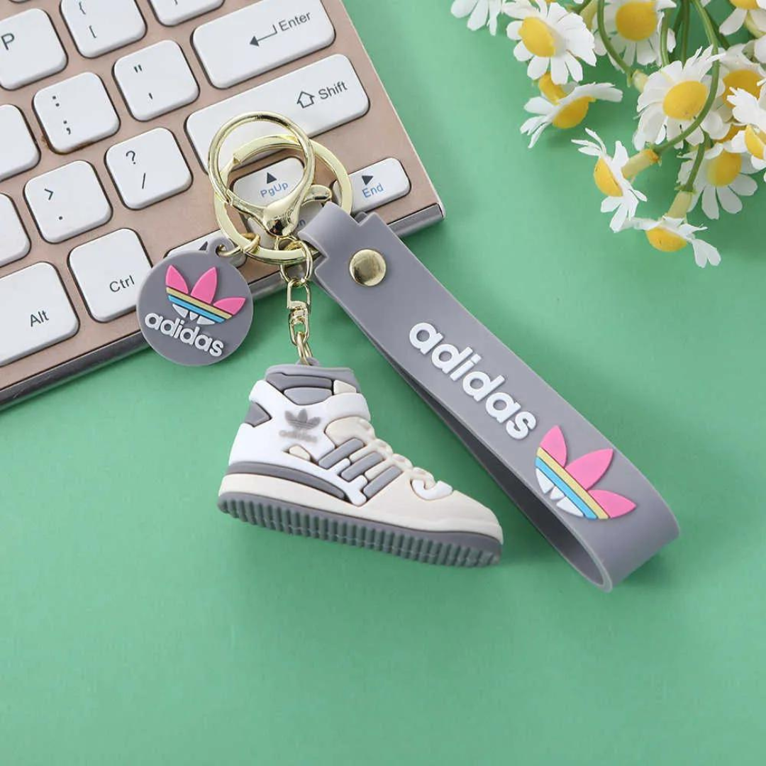 Funky Sneakers Rubber Keychain for bags and keys