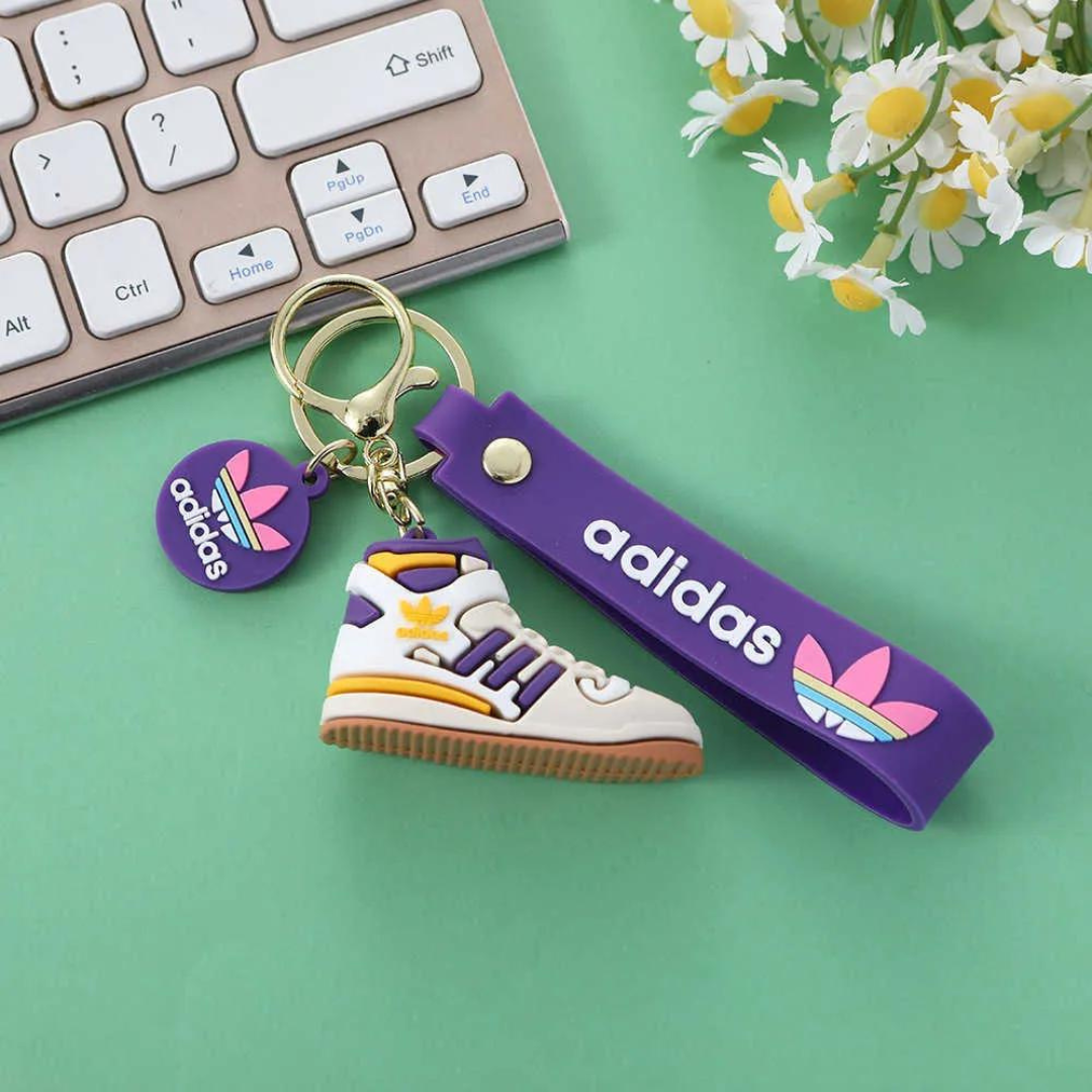 Funky Sneakers Rubber Keychain for bags and keys