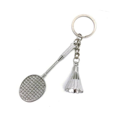 Metal Badminton Racket Keychain | Mini Badminton Keyring