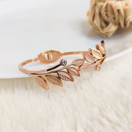 Blushing Leaf Bangle
