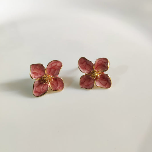Floral Stud Earrings – Minimal Colorful Flower Earrings