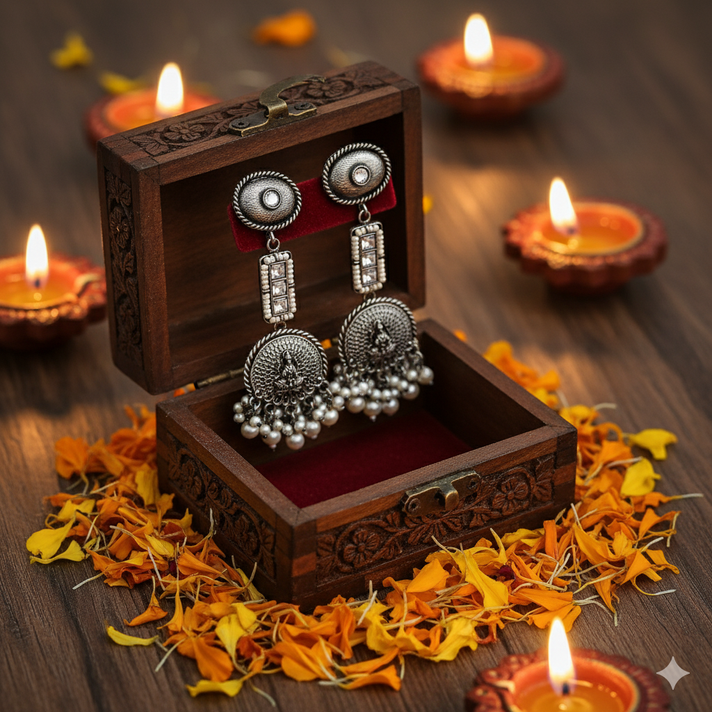 Antique Goddess Pearl Drop Earrings