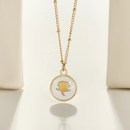 Gold Rose Necklace