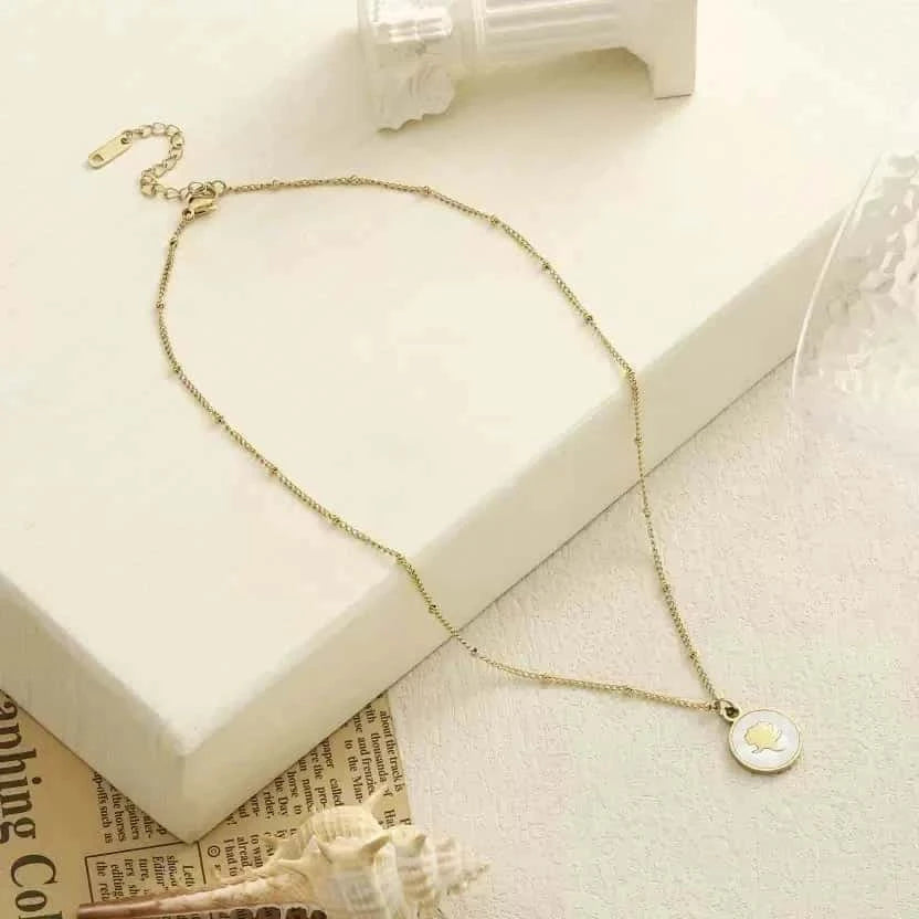 Gold Rose Necklace