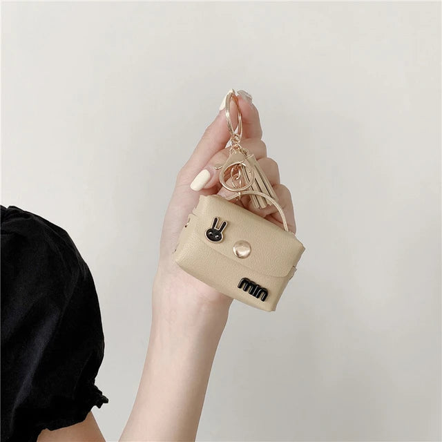 Designer Handbag Keychain - Mini Coin Purse & Airpods Earphone Storage