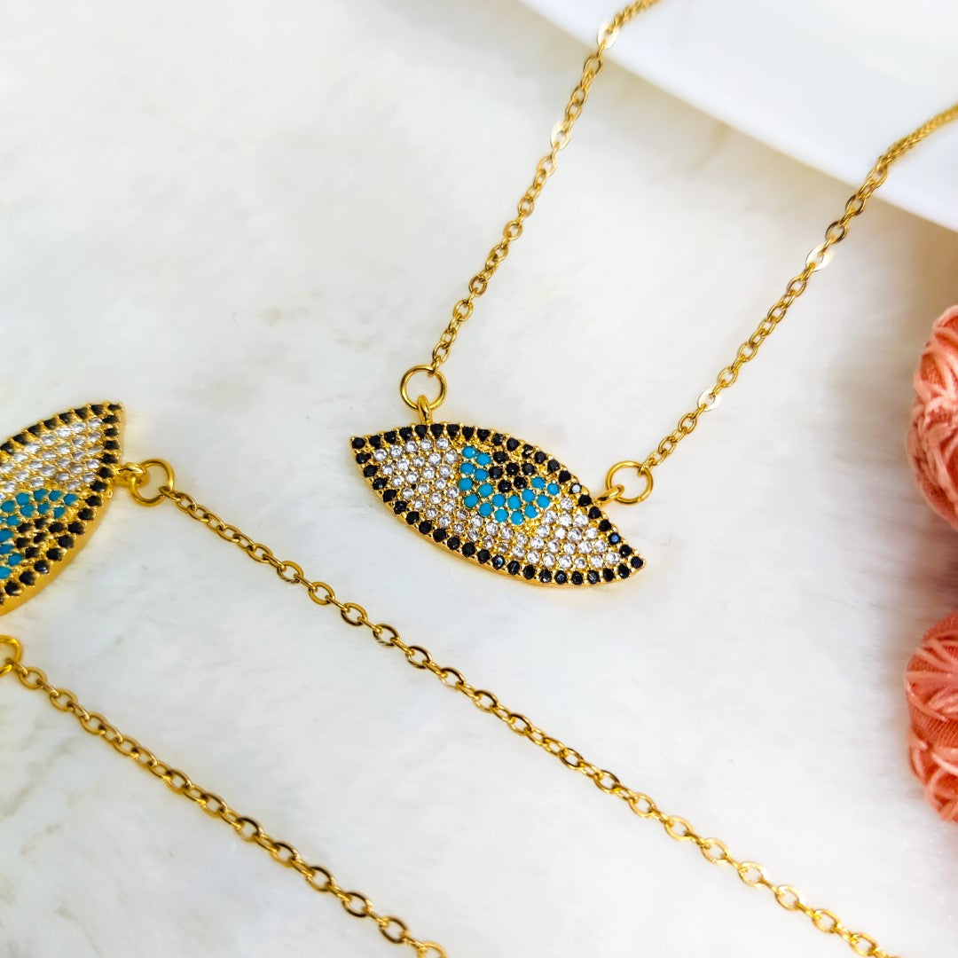 Gazing Evil Eye Necklace