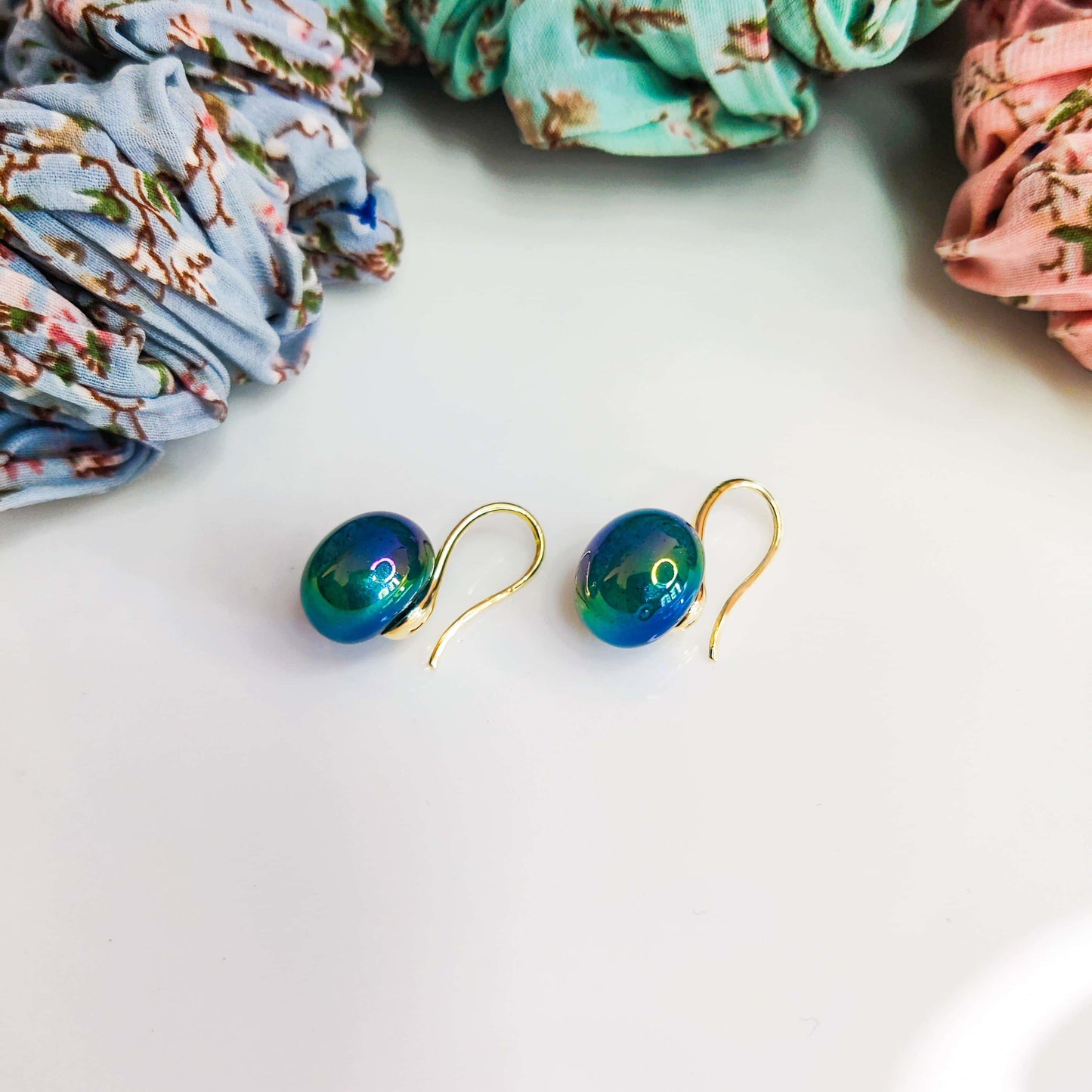 Rainbow Titanium Drop Earrings