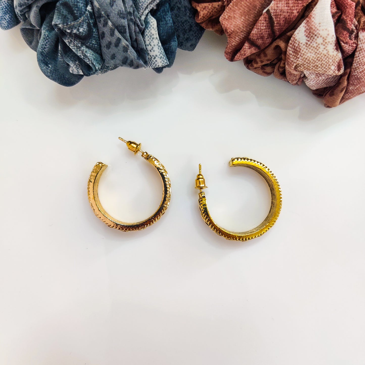 Antique Golden Hoops