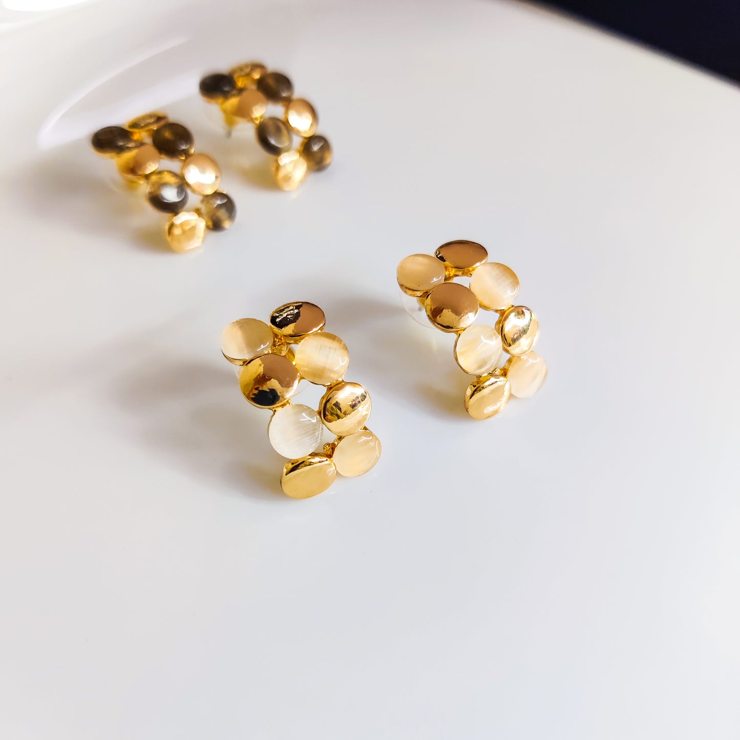 Mud Mist Beads Studs Earrings