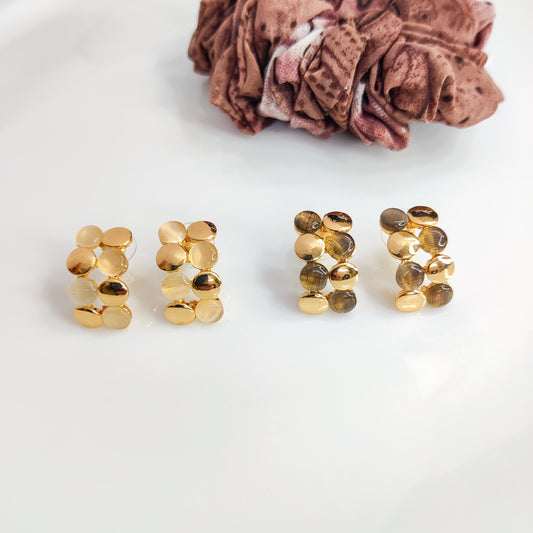 Mud Mist Beads Studs Earrings