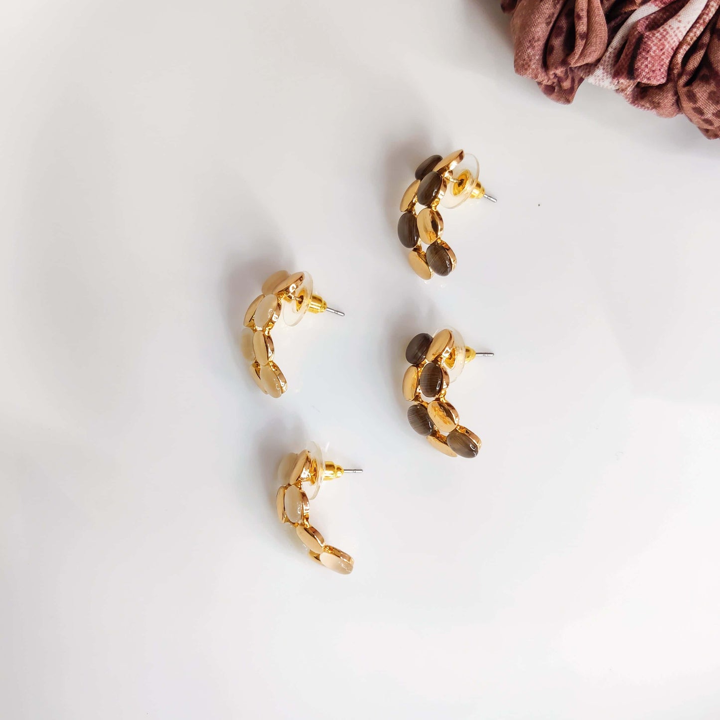 Mud Mist Beads Studs Earrings