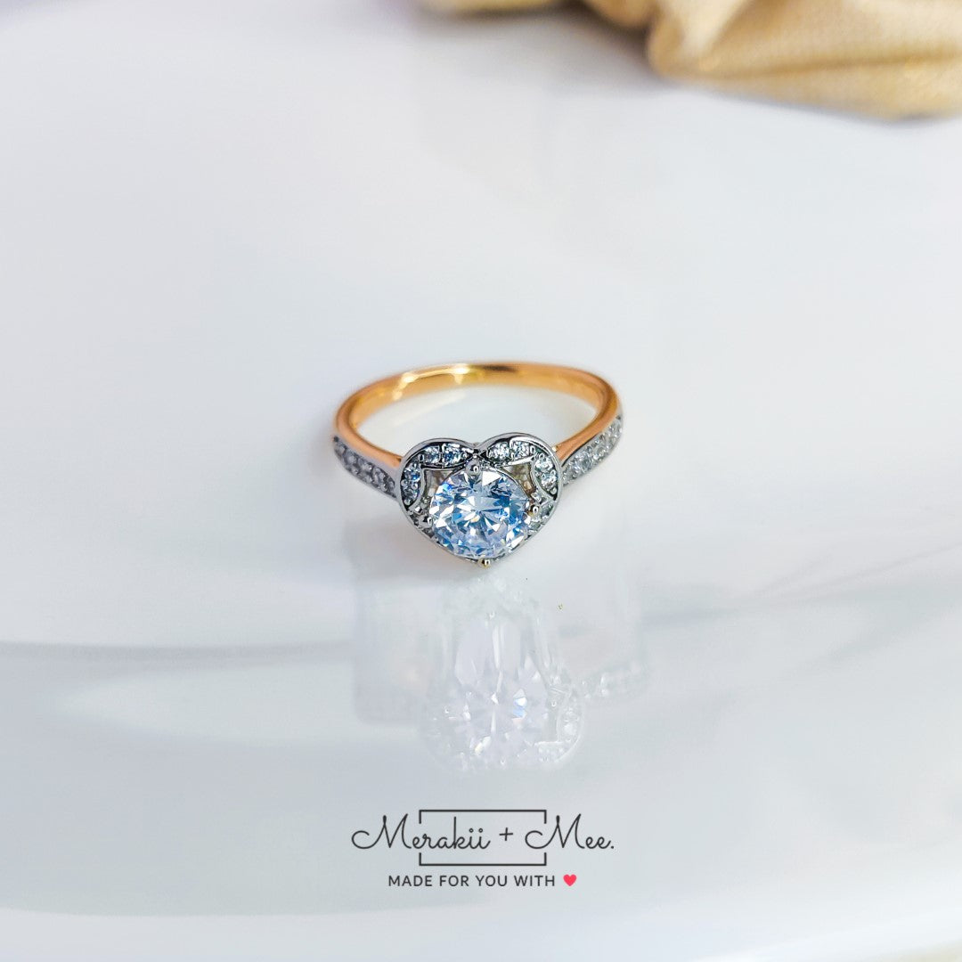 Serenade Dual Tone Heart Ring