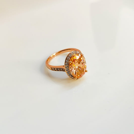 Dawn's Citrine Solitaire Ring