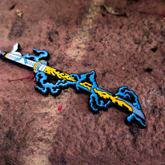 Zenitsu Katana Metal Keychain | Demon Slayer Collectible Accessories