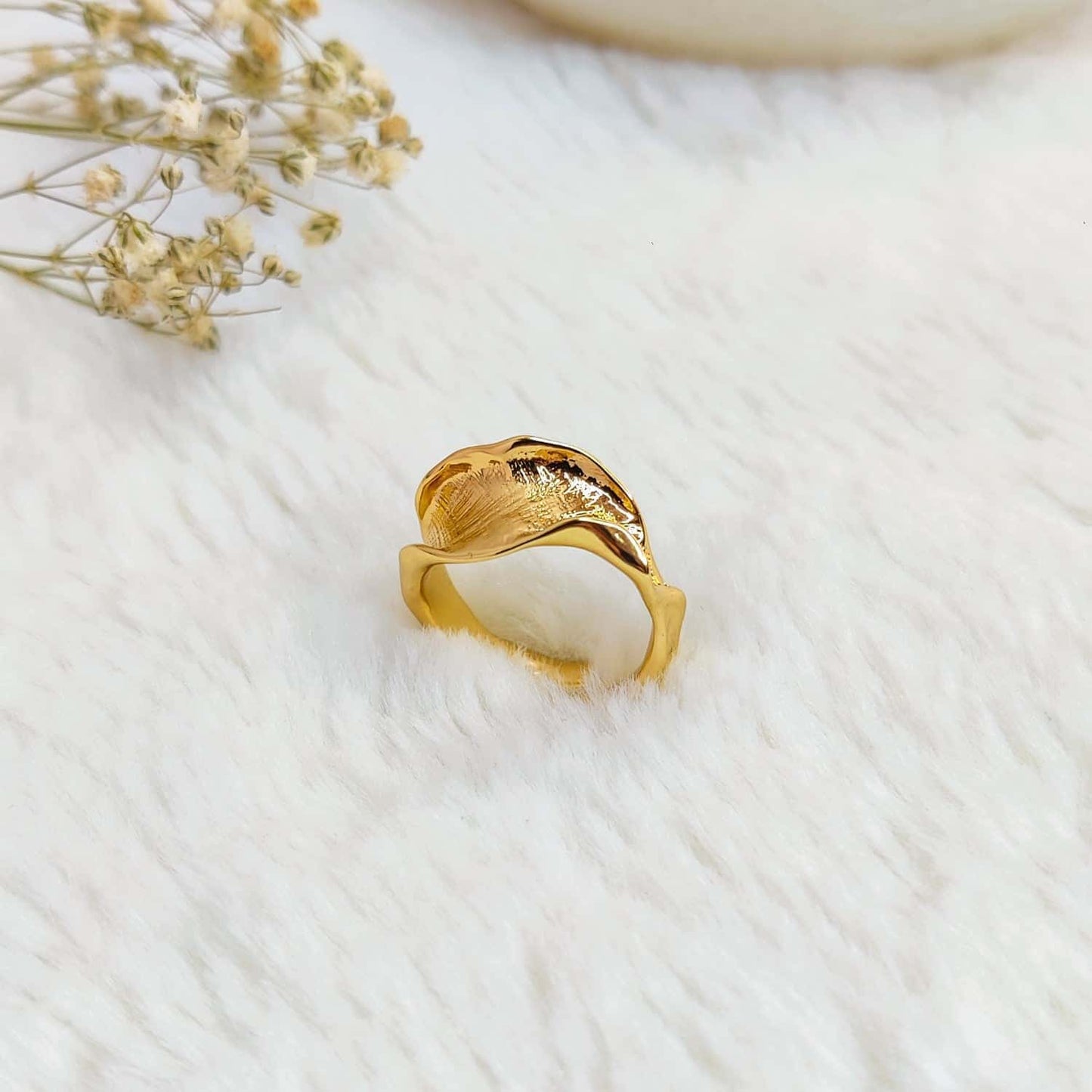 Eternal Nature Gold Leaf Ring