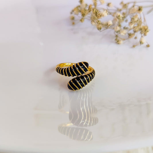 Aureate Coiled Statement Ring