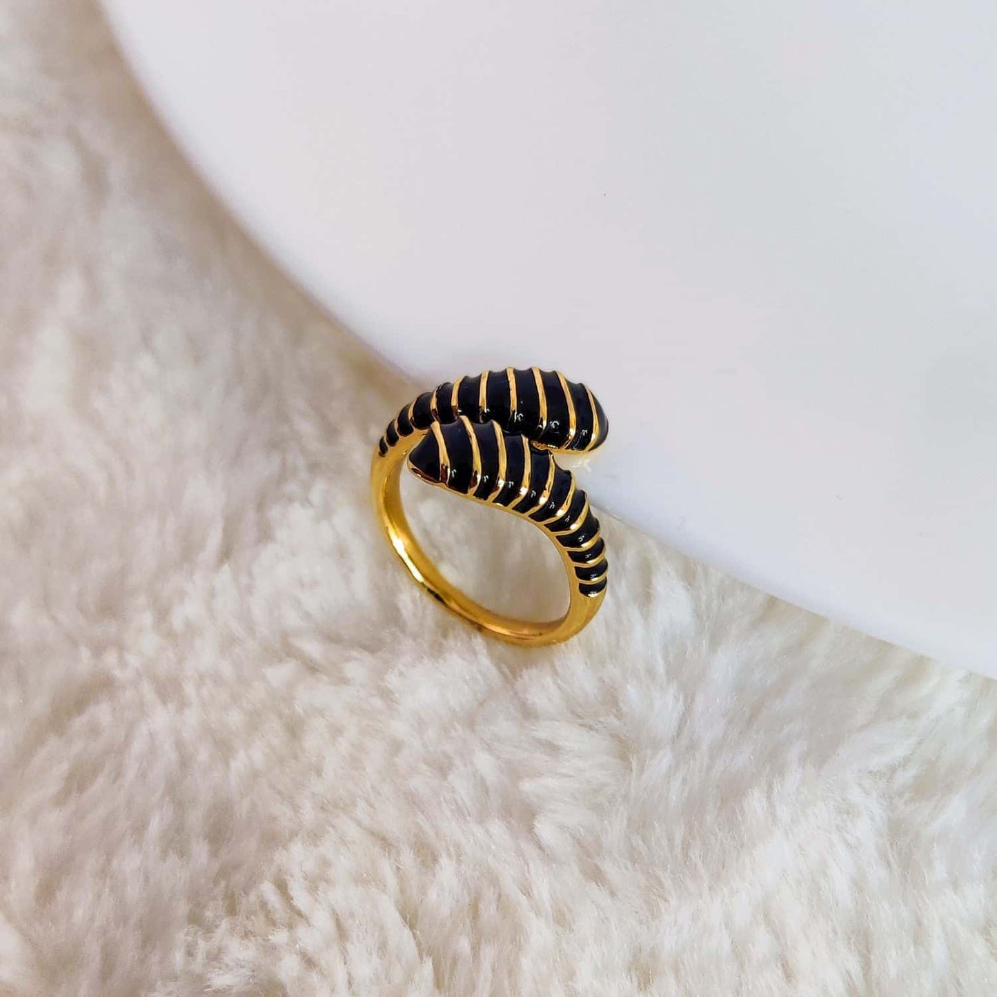 Aureate Coiled Statement Ring