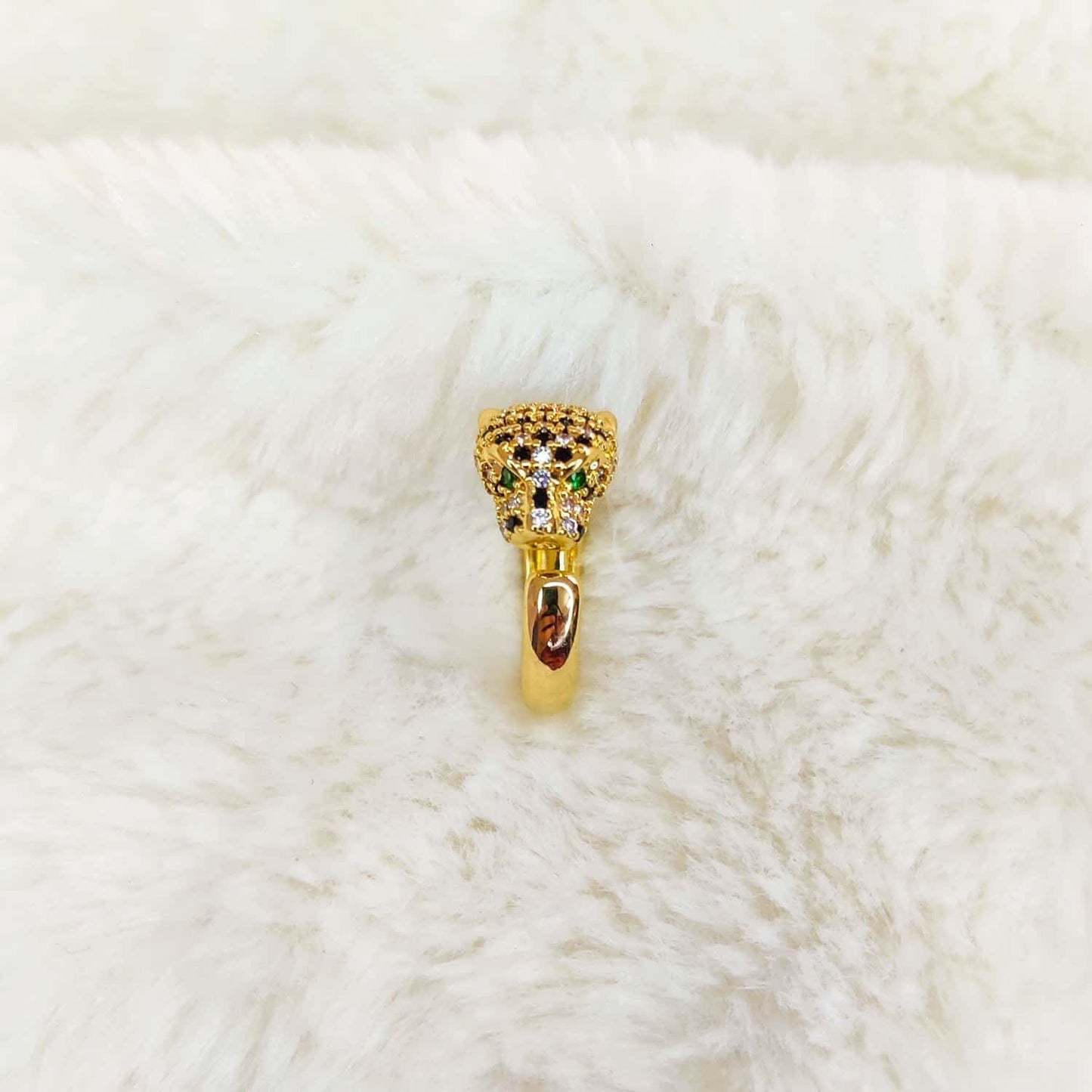 Luxe Leopard Gold & Gemstone Ring