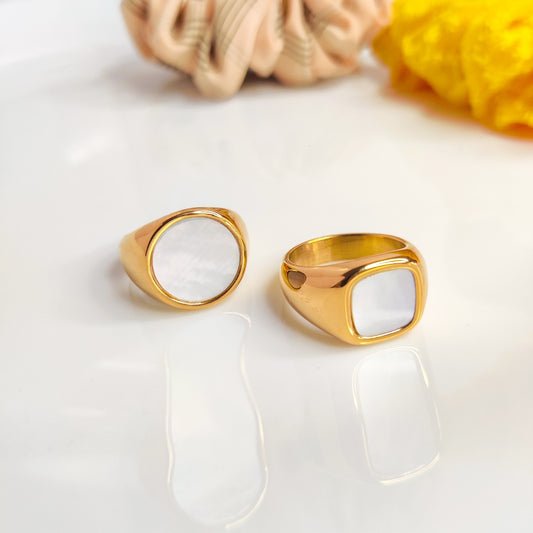 Lunar Gleam Statement Ring