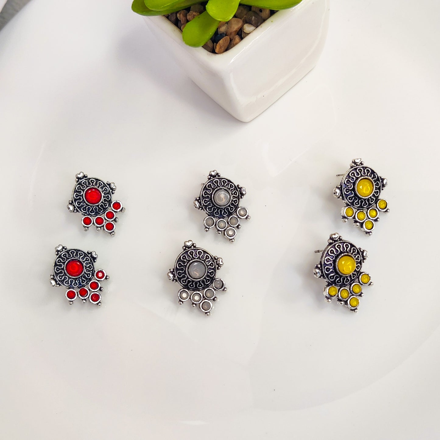 Sunburst Traditional Studs Earrings