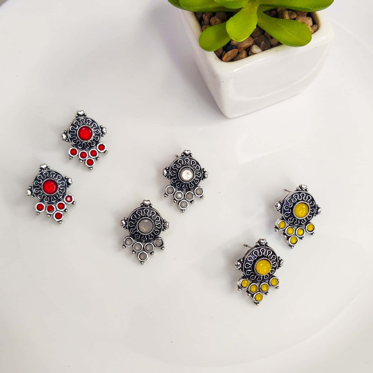 Sunburst Traditional Studs Earrings