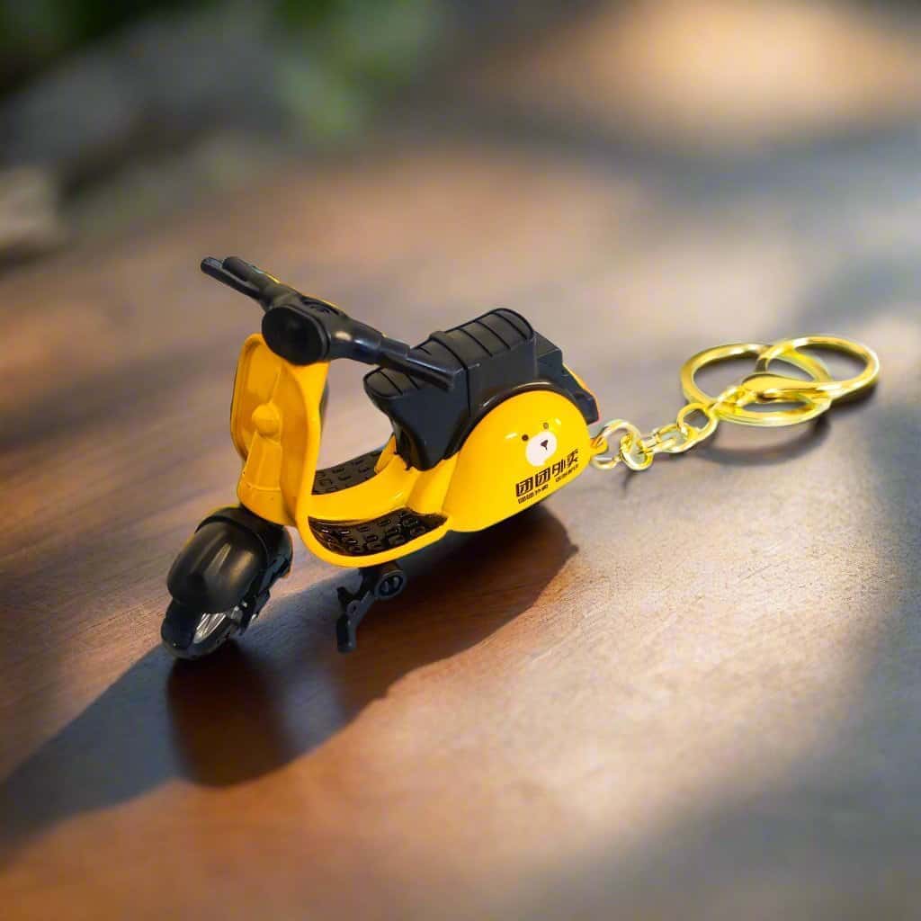 Retro Vespa-Inspired Toy Scooter Keychain