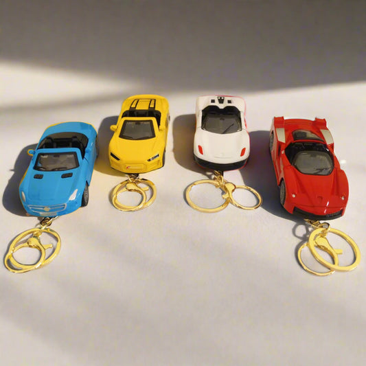 Miniature Supercars Pull-Back Diecast Toy Keychain – Luxury Sports Car Keyring
