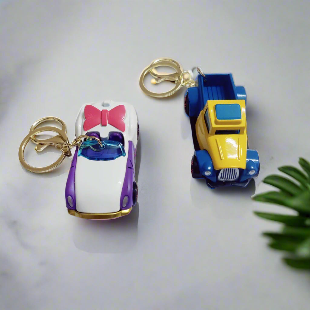 Mickey Mouse Club House Inspired Toy Car Keychains (SET OF 2)