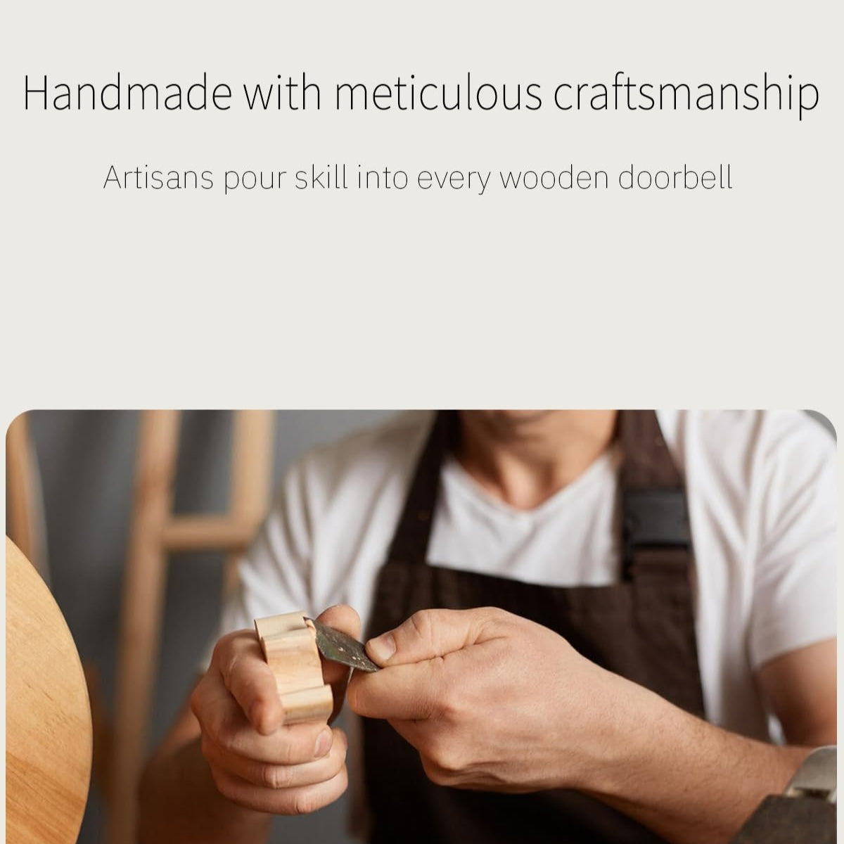 Japanese Wooden Shopkeeper Door Bell – Traditional Door Entrance Bell
