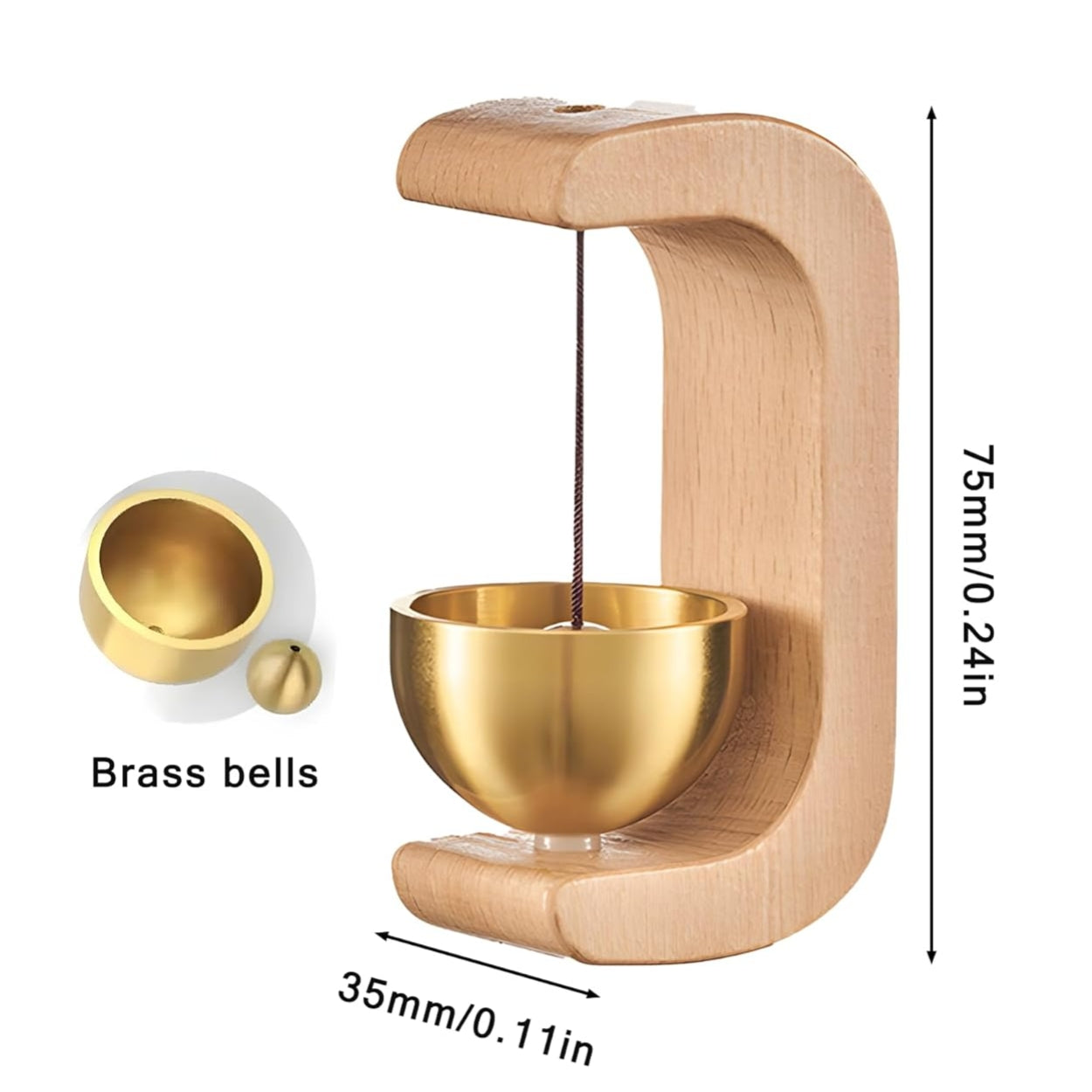 Japanese Wooden Shopkeeper Door Bell – Traditional Door Entrance Bell