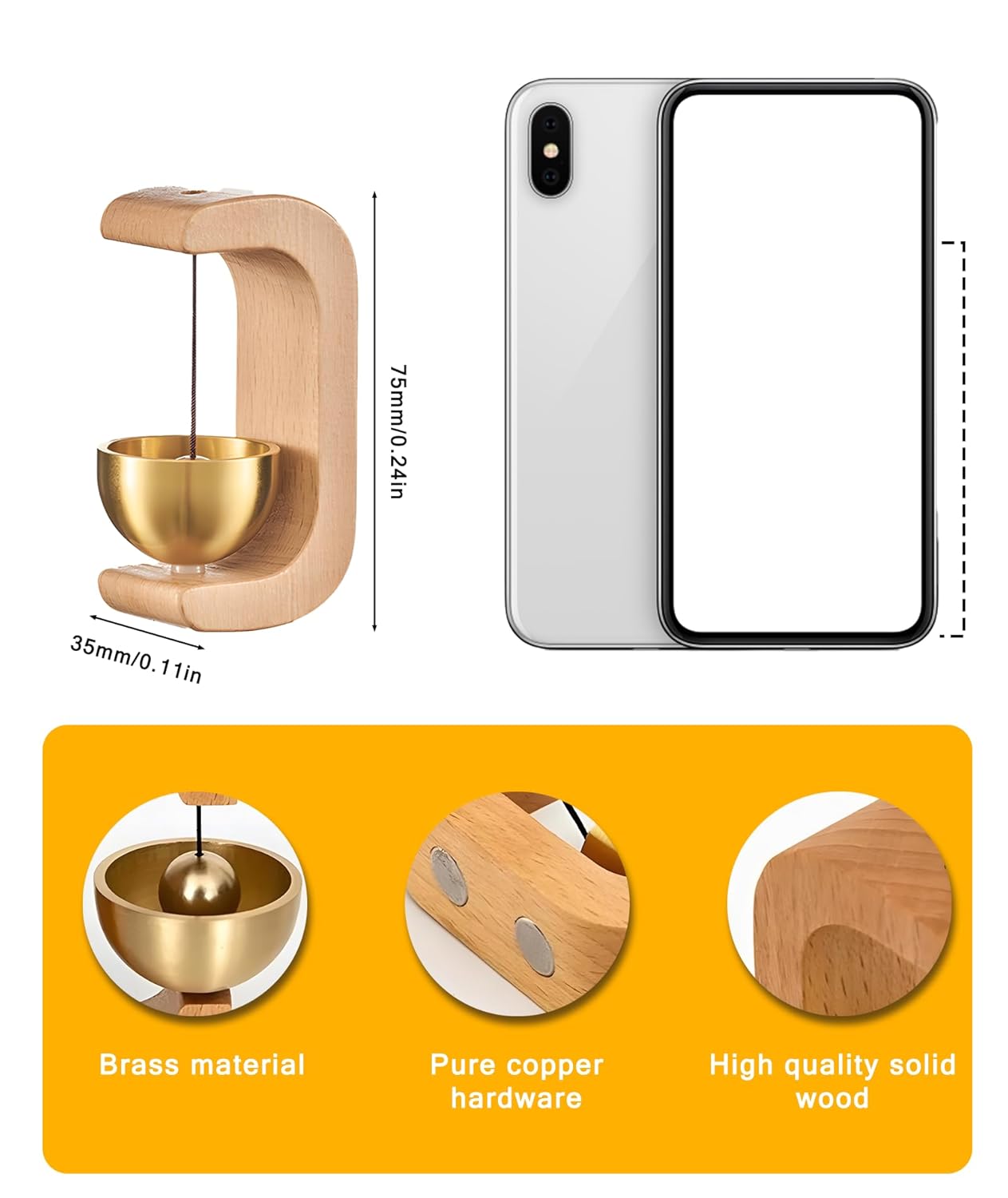 Japanese Wooden Shopkeeper Door Bell – Traditional Door Entrance Bell
