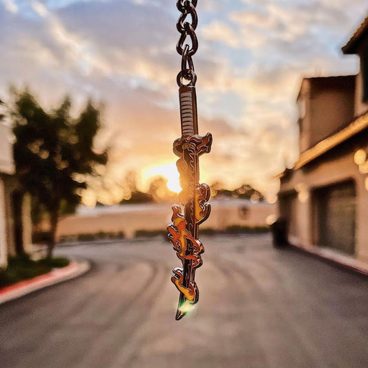 Rengoku Katana Metal Keychain | Demon Slayer Collectible Accessories
